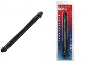 Schwarzer Doppeldildo 44 x 4 cm